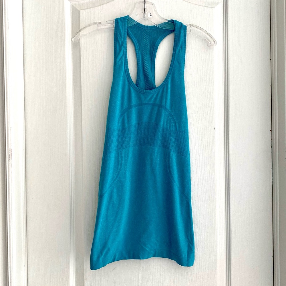 Lululemon Swiftly Tank Blue Green Size 6 Sz 6